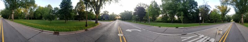 Neighborhood streets panorama